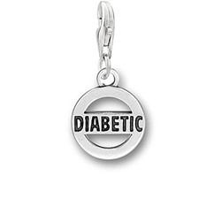 Diabetic Clip on Pendant for European Necklace or Bracelet