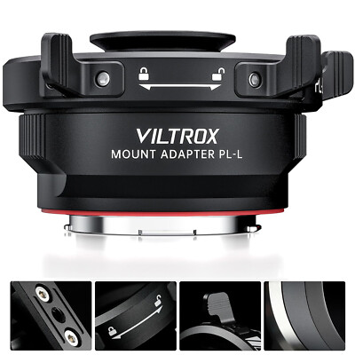 VILTROX PL-L Lens Mount Adapter Ring PL Lens to L Mount Leica SL SL2 TL Sigma FP