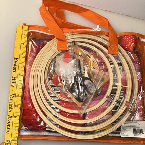 Embroidery Starter Kit, 200 Colors Of Floss, Extras, 5 Hoops for Adults & Kids - Picture 13 of 15