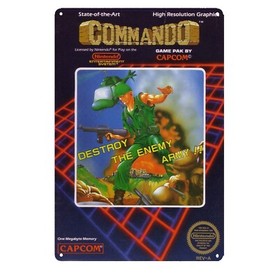 Commando Nintendo Nes Retro Video Game Metal Poster Tin Sign 20*30cm