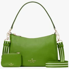 Kate Spade Rosie Shoulder Bag Kelly Green Leather Purse KF086 Turtle NWT $399 FS