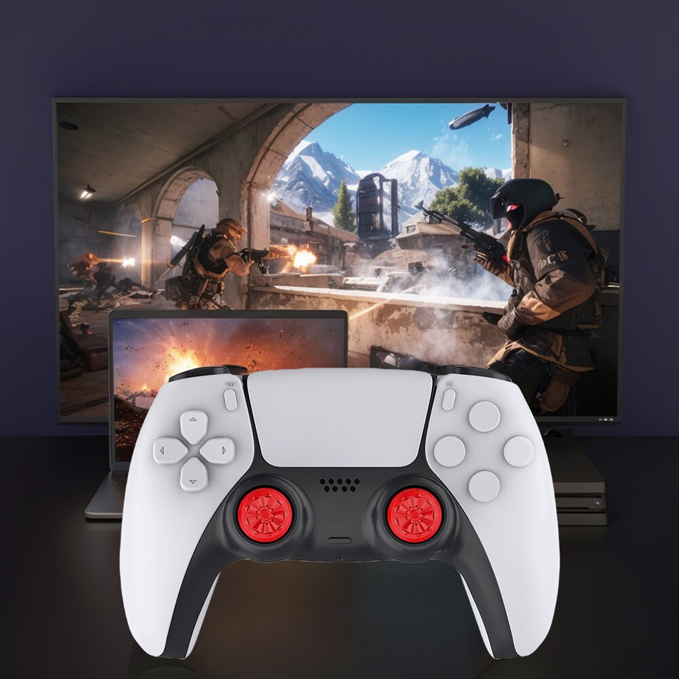 2Pcs Button Joystick Caps AntiSlip Thumb Grips Caps for PS4 for PS5