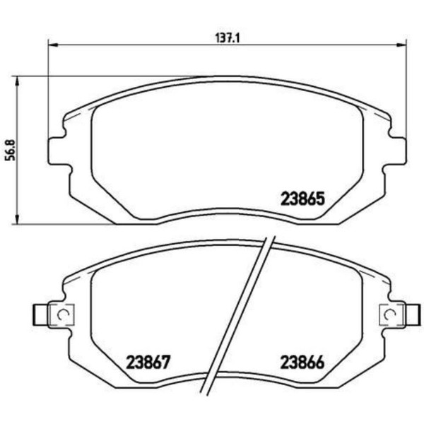 Brembo Bremsbelagsatz Scheibenbremse Vorne FüR Subaru Forester 2.0 D AWD 2.0I-image