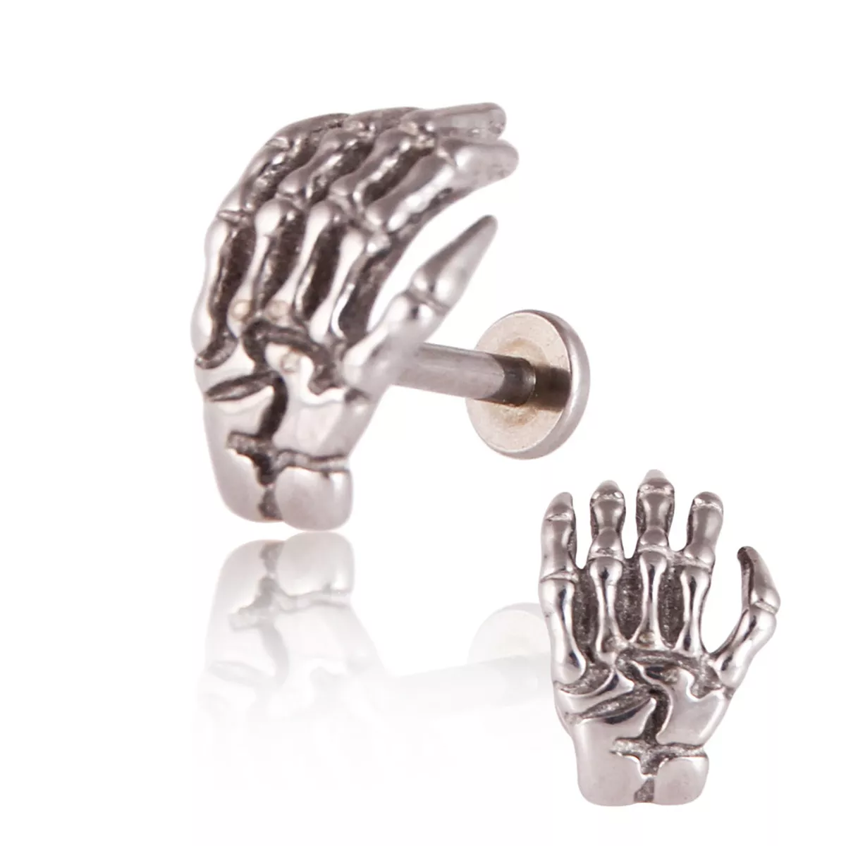 Skeleton hand on sale lip piercing