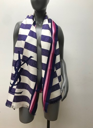 Vintage YSL Yves Saint Laurent Oblong Silk Twill Scarf