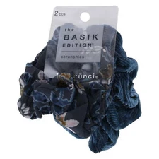 Scunci The Basik Edition Hair Scrunchies, Assorted, 2-Pieces