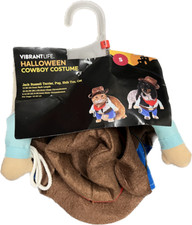 Cowboy Costume Pet Size S Dog 10-20 lb Halloween Vibrant Life