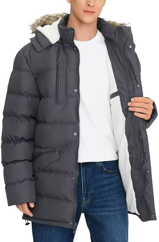 NWT Rejork XL Winter Puffer Coat Water Resistant Hooded Windbreaker $140