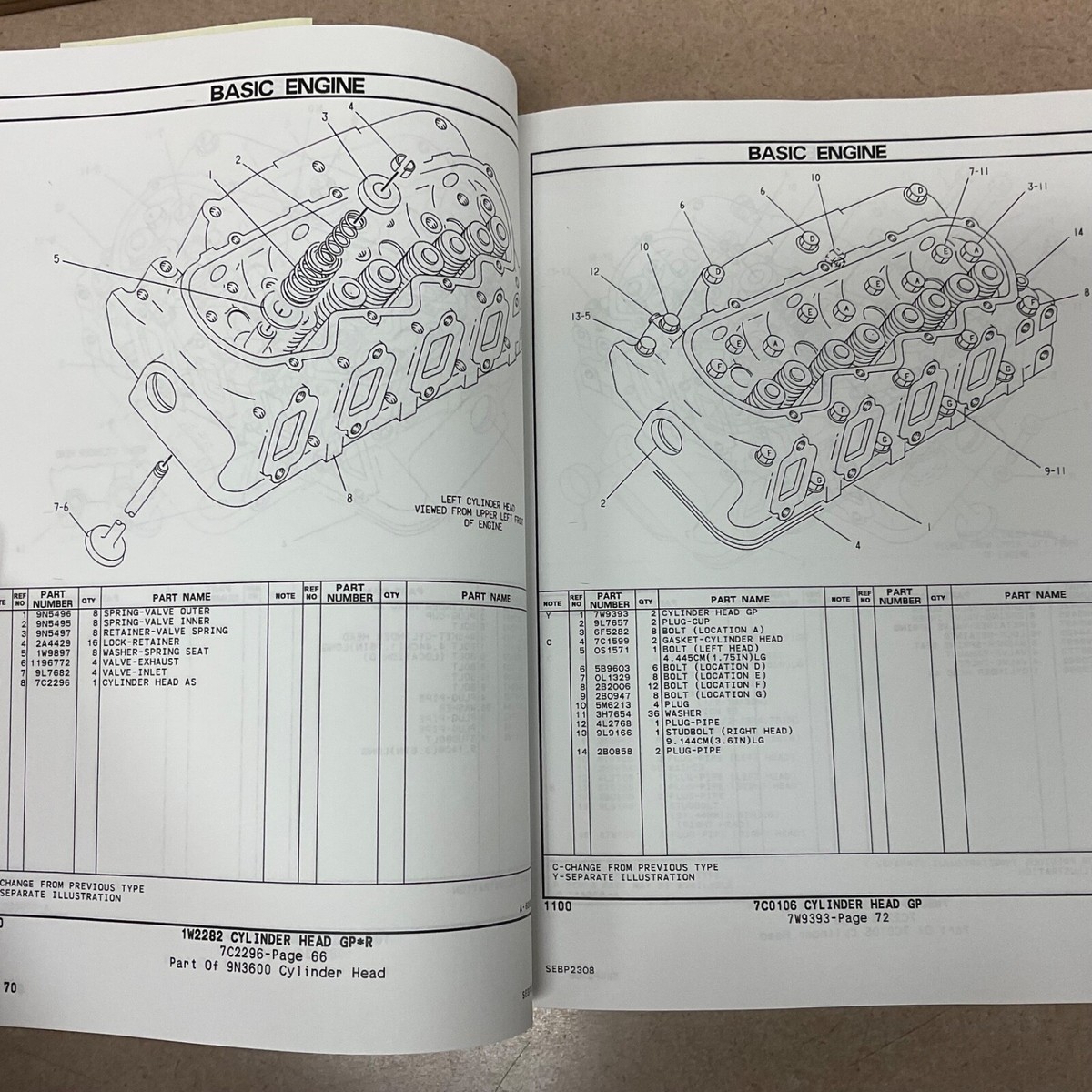 CAT Caterpillar 3208 PARTS MANUAL BOOK CATALOG LIST ENGINE