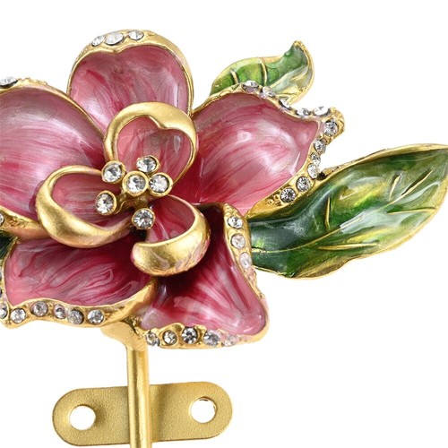 2pcs Red Flower Shaped Wall Hooks Hangers Organizer Holder for Kitchen Bedroom - Picture 12 of 16