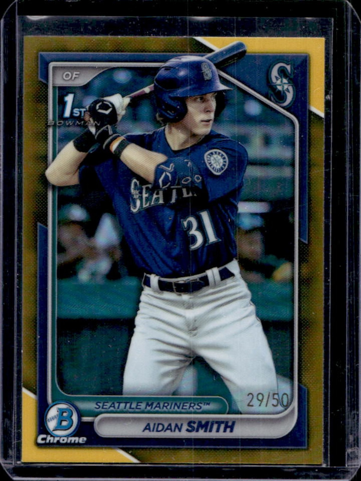2024 Bowman Aidan Smith Chrome Gold Refractor 1st Prospect #/50 Mariners