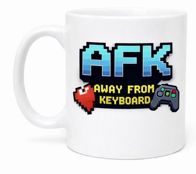 AFK Away From Keyboard Lustiges Gamer Zitat Pixel Gaming Kaffeetasse Geschenk Tasse