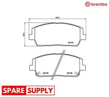 Set pastiglie freno, freno a disco per HYUNDAI KIA BREMBO P 30 116