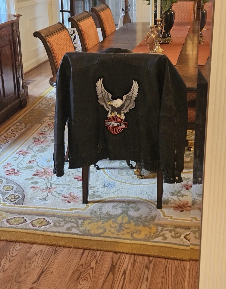 Harley-Davidson Vintage Leather Jacket XL - Hand Made In India - Image 2 of 3