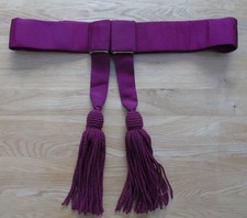 British Army Officer Crimson Ceremonial Waist Belt with Tassels - Sash