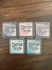 Tim Holtz Ranger Distress Oxide Ink Lot of 5 Assorted Colors Full Size 3x3 Pads