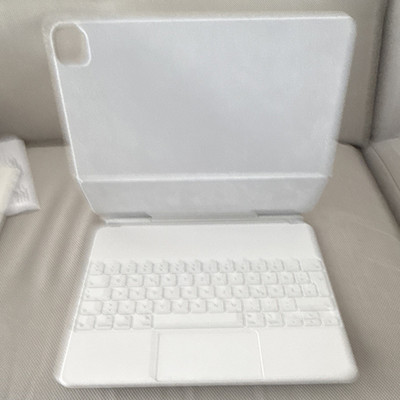 Apple iPad Magic Keyboard Tastatur Dock Weiß integriertes Touchpad