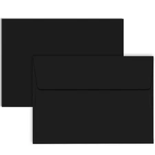 50 Packs of Black 4X6 Envelopes for Invitation A6 Black Envelopes Self Seal for