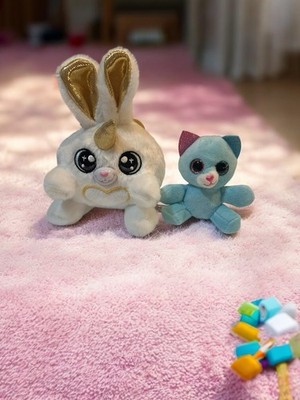 Zuru Rainbocorns Bunnycorn Surprise White Rabbit Plush Blue Boo-Boocorn