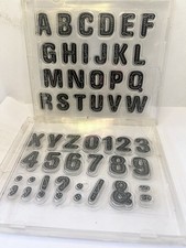 Set Of 2 44 Cling Unmounted Stamp Sets Alphabet  Numbers Scrapbooking Crafti