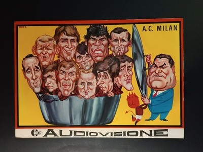 cardboard without 45 rpm AUDIOVISIONE MILAN caricatures (Bodini) -