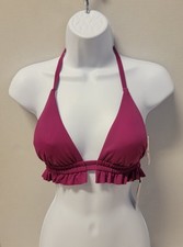 Shade  Shore Removable Pads Women  s Triangle Bikini Top Pink Size Large