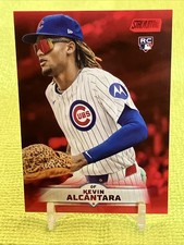 Kevin Alcantara RC 2025 Stadium Club #91 RED PARALLEL ROOKIE - Chicago Cubs
