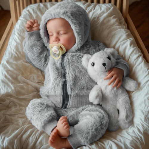Baby Dolls Boys 17 Inch Real Baby Feeling Realistic Newborn Full Body Vinyl An - Picture 7 of 7