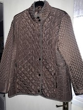 brown quilted women's jacket, 16