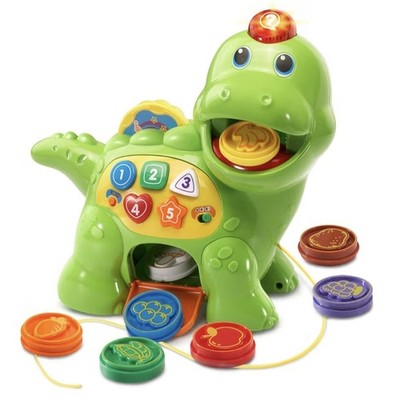 VTech Chomp and Count Dino, Green Baby Toddler Feed Me Dinosaur Learning Toy