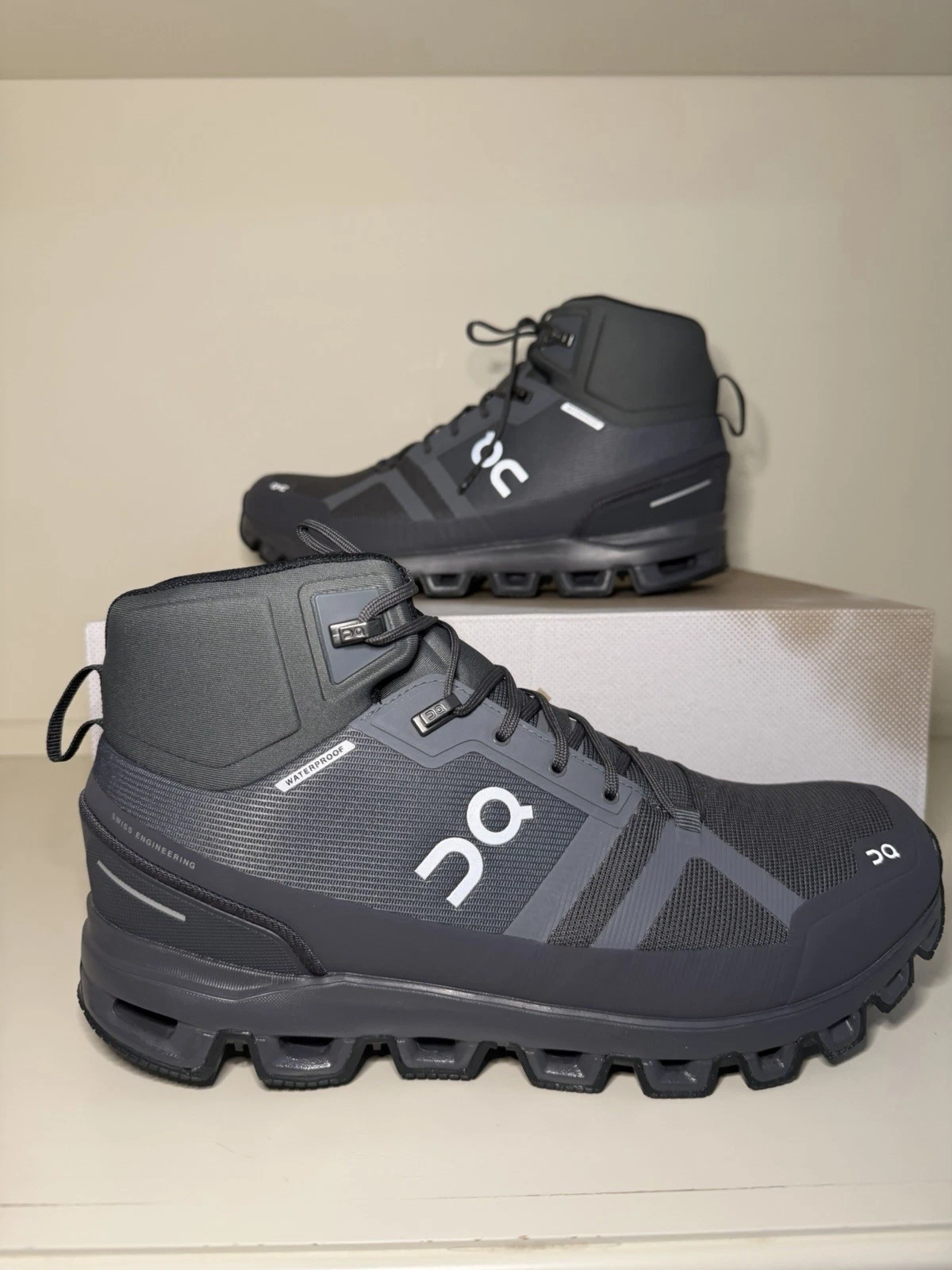 Size 9.5- ON Cloud Cloudrock Rock Waterproof - 23-99246 Rock/Eclipse