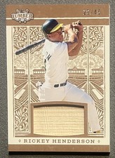 2025 Leaf Lumber Rickey Henderson Game Used Bat Bronze Oakland Athletics #29/45
