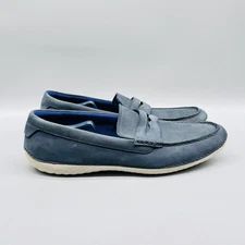 Cole Haan Shoes Mens 12 Blue Suede Loafers Grand OS Motogrand Casual Slip On