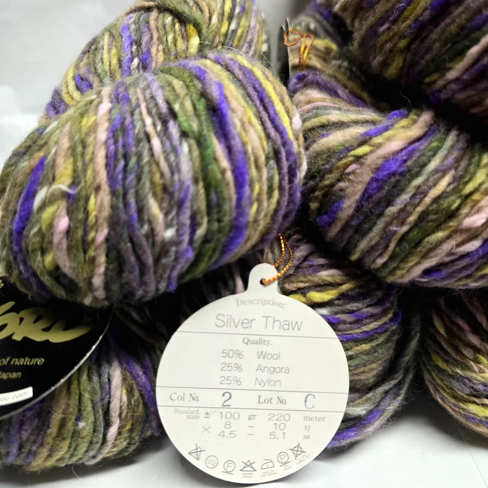 De colección Noro Silver Thaw - 10 madejas - 50% lana/25% angora/25% nailon - Lote mismo tinte Foto 4 de 4