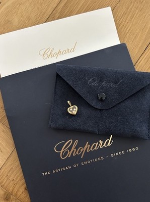 18K 750er Gelbgold Chopard Happy Diamonds Herz Anhänger Diamant