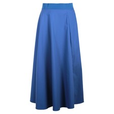Sportmax Gonna Circolare Midi In Cotone Blu Femmina Blu 38