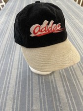Vintage ADIDAS 1980's Red Corduroy Big Rope Snapback Cap Hat Adjustable Clean