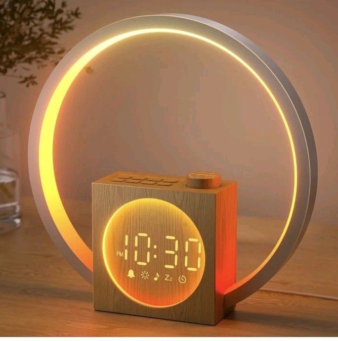 Liorque Sunrise Bedside Digital Alarm Clock/Light - New In Box Boxed