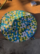 BAGGU Floral Print Packable Oversized Sun Hat With Pouch