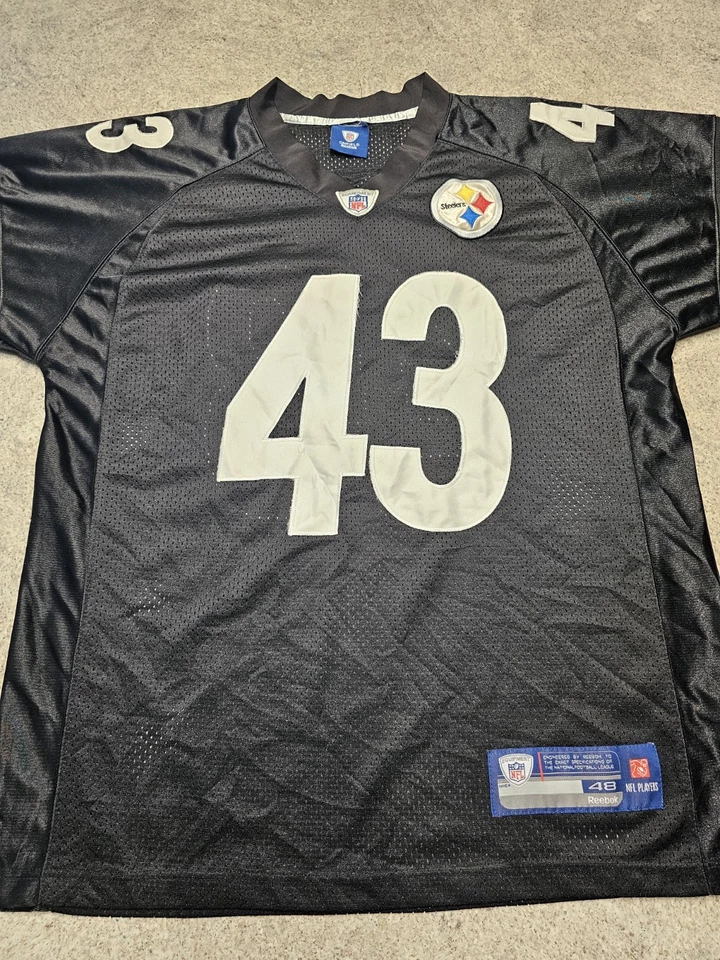 Camiseta deportiva Troy Polamalu Pittsburgh Steelers NFL #43 talla 48 Reebok Foto 2 de 4