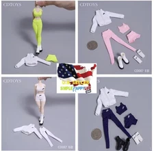 1/12 female GYM yoga Sports Clothes For 6" figure SHF Mezco MixMax phicen❶USA❶