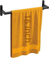 Towel Bar for Bathroom, 16 Inch Wall Mounted Towel Rack, Black