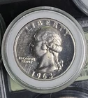 1963-P Washington Quarter 90 Silver --- Choice BU Uncirculated #5