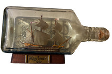 MAY flower Ship in a Bottle made in USA 1990-1999, 9"