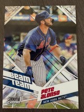 2021 Topps Stadium Club Chrome Pete Alonso Beam Team WAVE Refractor BTC-12
