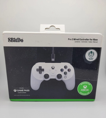 Brand new 8BitDo Pro 2 Wired Controller for Xbox pc- White ships asap