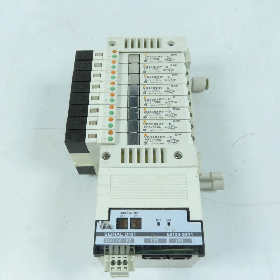 SMC VQ1201RY-5 EX120-SSY1 Électrovanne Collecteur 8-Station 24VDC Serial Unité - Photo 4/4