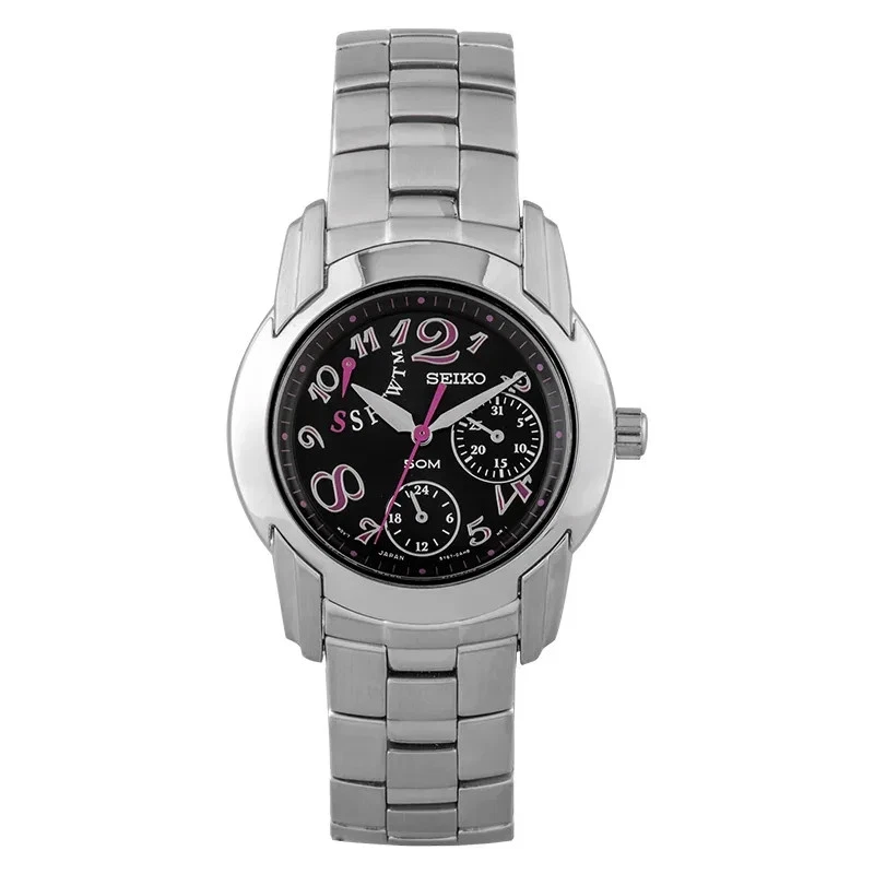 Reloj Seiko Criteria SPA879 Cronógrafo Cuarzo Esfera Negra Acero Inoxidable