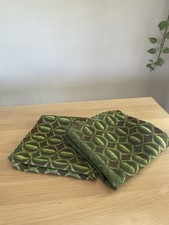 2 Vintage Kissenbezüge Grün Muster ca. 56 x 57 cm - Bezug für Kissen