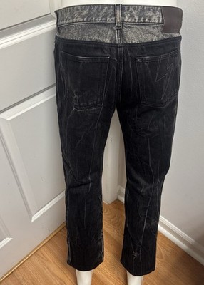 Givenchy Jeans Lightning FW 17 Rare Stone Wash Denim Men s Gray & Black Size 32